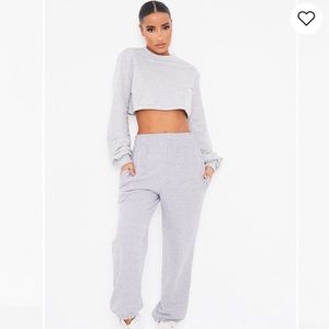 Grey Marl Casual Basic Joggers (NEW)